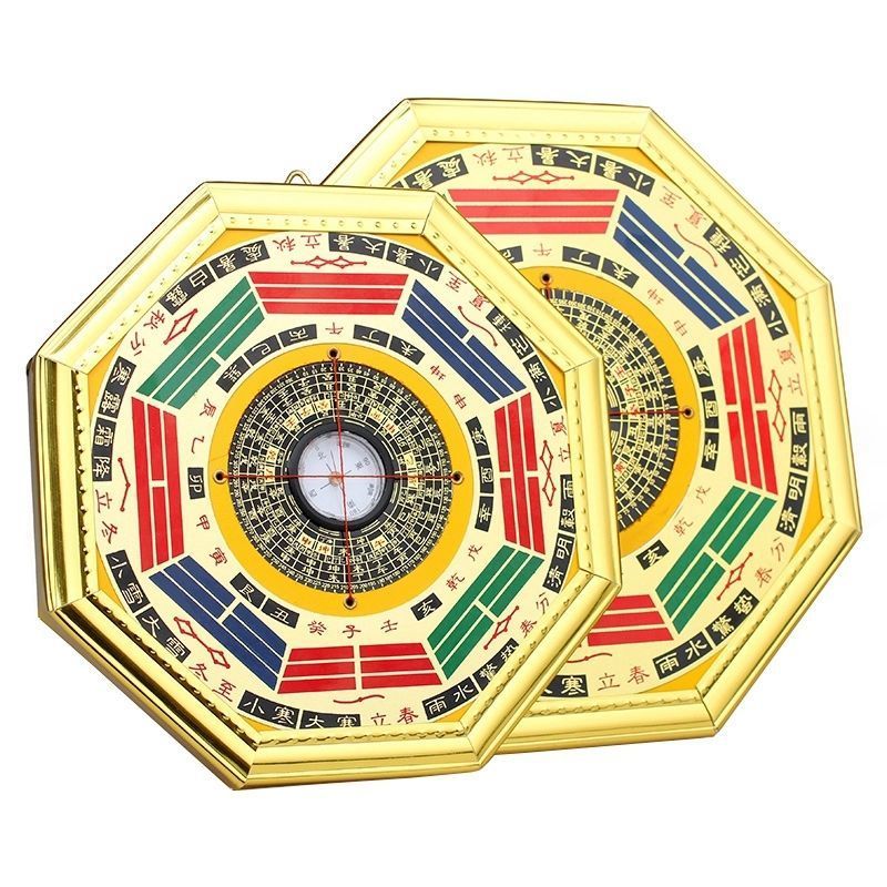 New Product#[Exquisite Gold Frame]Alloy Compass Instrument Eight-Trigram Mirror Compass Instrument G
