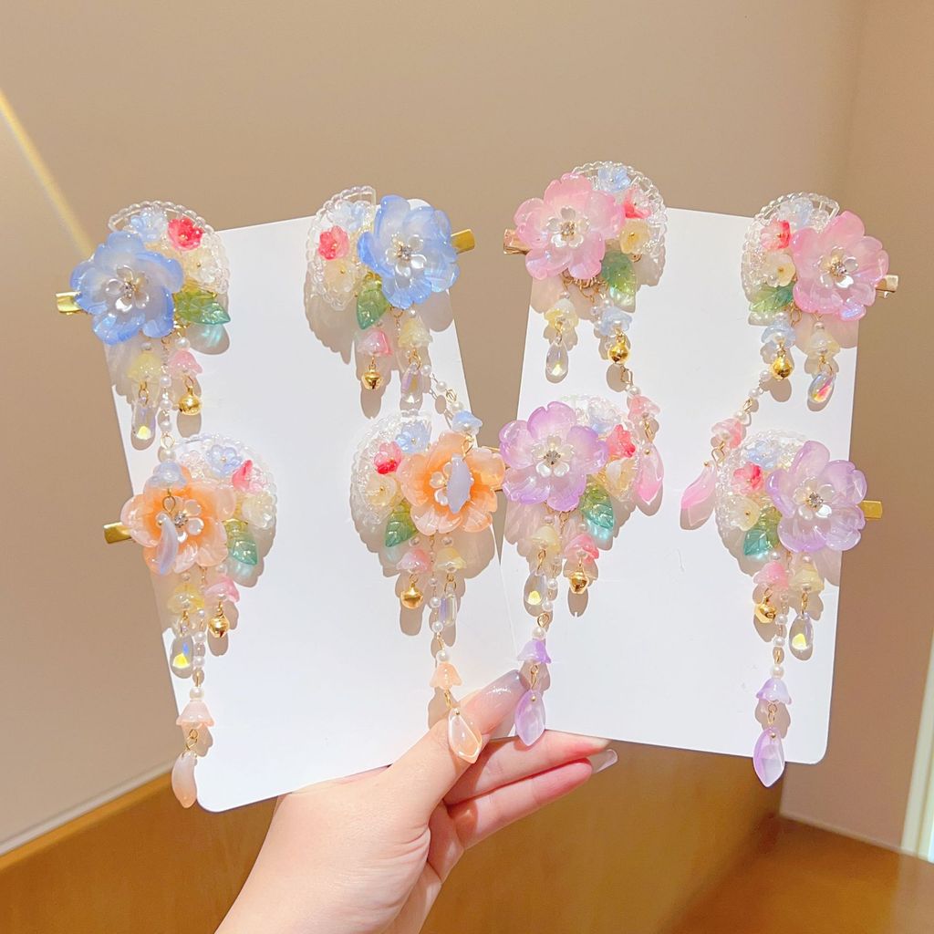 Children's Hanfu Hair Accessories Chinese Style Super Fairy Glazed Ancient Hairpin Little Girl's Anc
