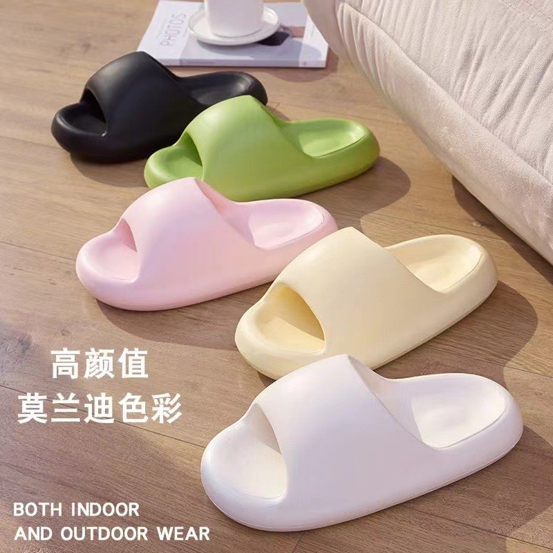 Bánh Mì Đế Dày Shit-Steping Dép Nữ Mặc Ngoài Trời Dép Mùa Hè Trong Nhà Cặp Đôi Dép Lật Chống Thấm Nư