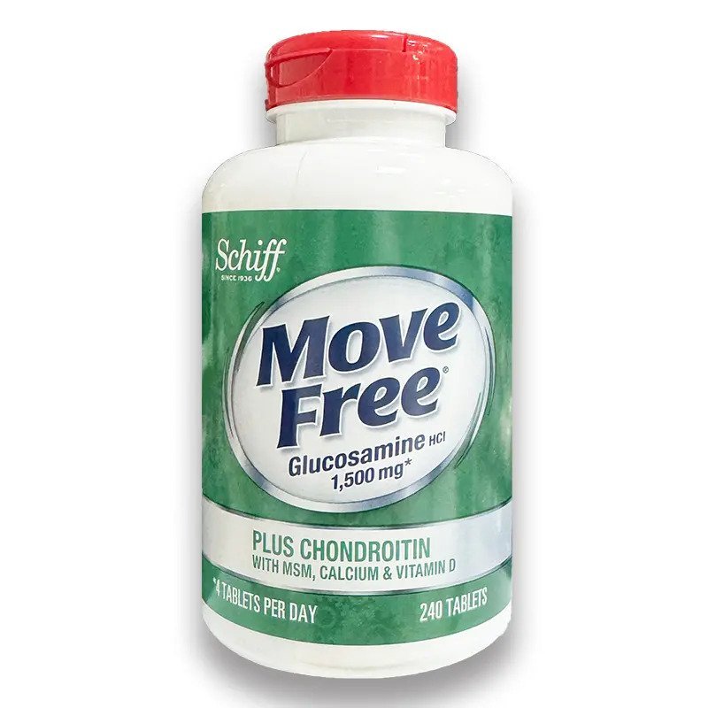 【Khuyến mại nóng】Viên uống hỗ trợ xương khớp Move Free Glucosamine 1500mg Plus Chondroitin & MSM (24