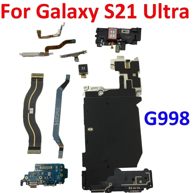 Tốt Cho Samsung Galaxy S21 Ultra G998 Ăng Ten Tín Hiệu NFC WIFI LCD Bảng Sạc Không Dây Flex Cáp Micr