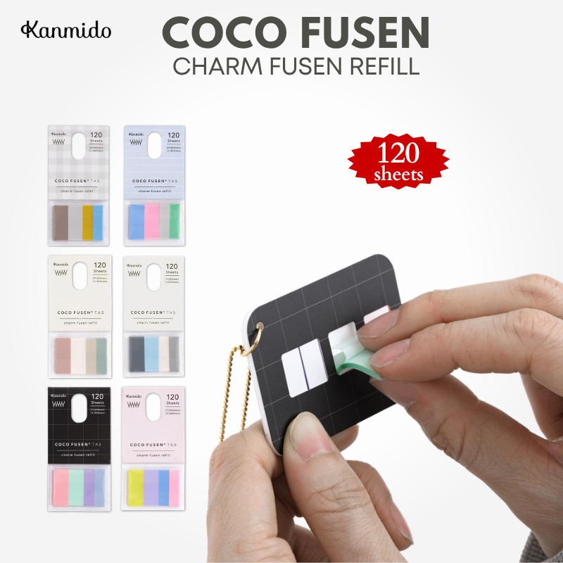 Kanmido Coco Fusen Tas Charm Sticky Notes Refill - Various Colors
