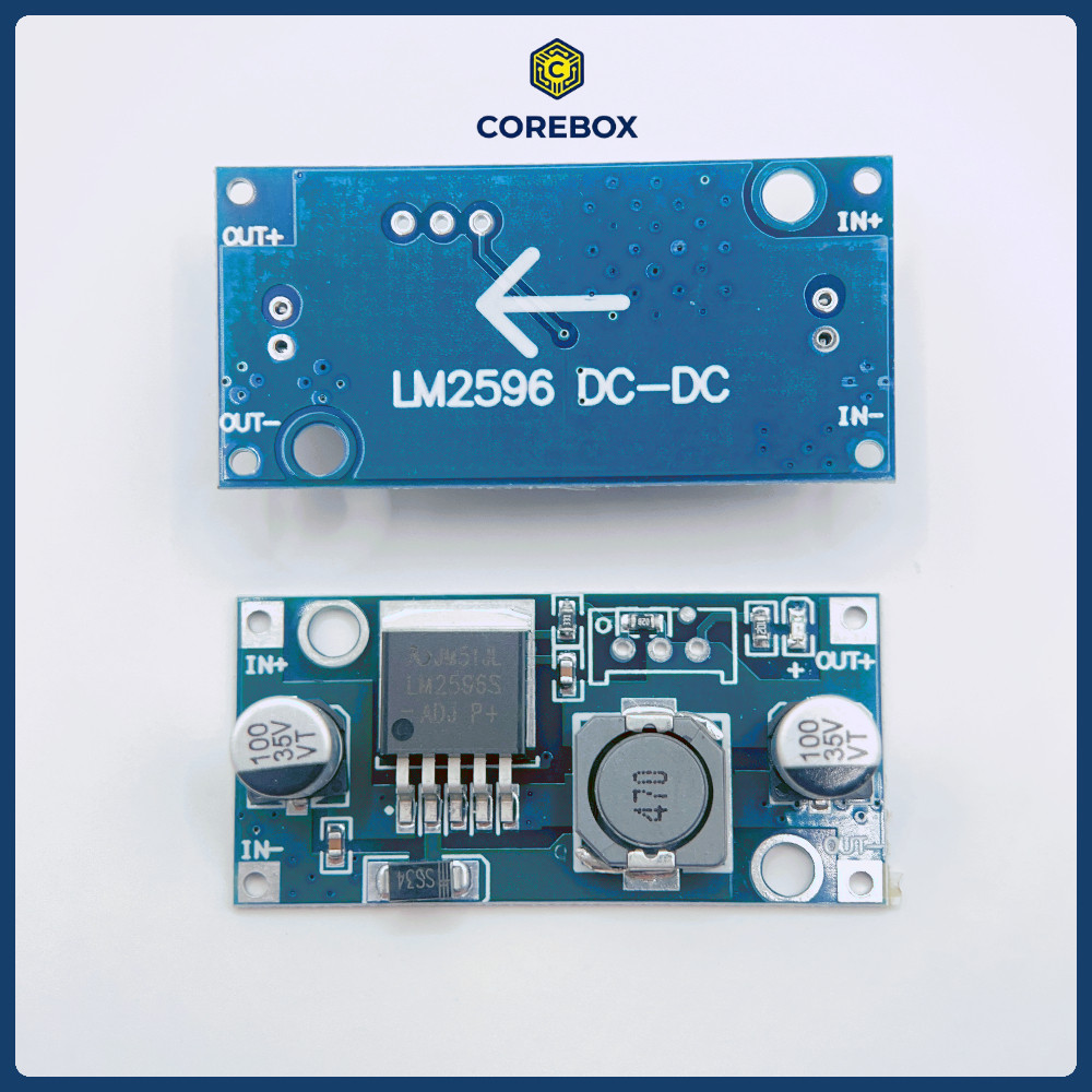 Mạch Giảm Áp DC-DC LM2596 3A - Module Hạ Áp Buck Converter Đầu Vào 4V-40V ADJ - CoreBox
