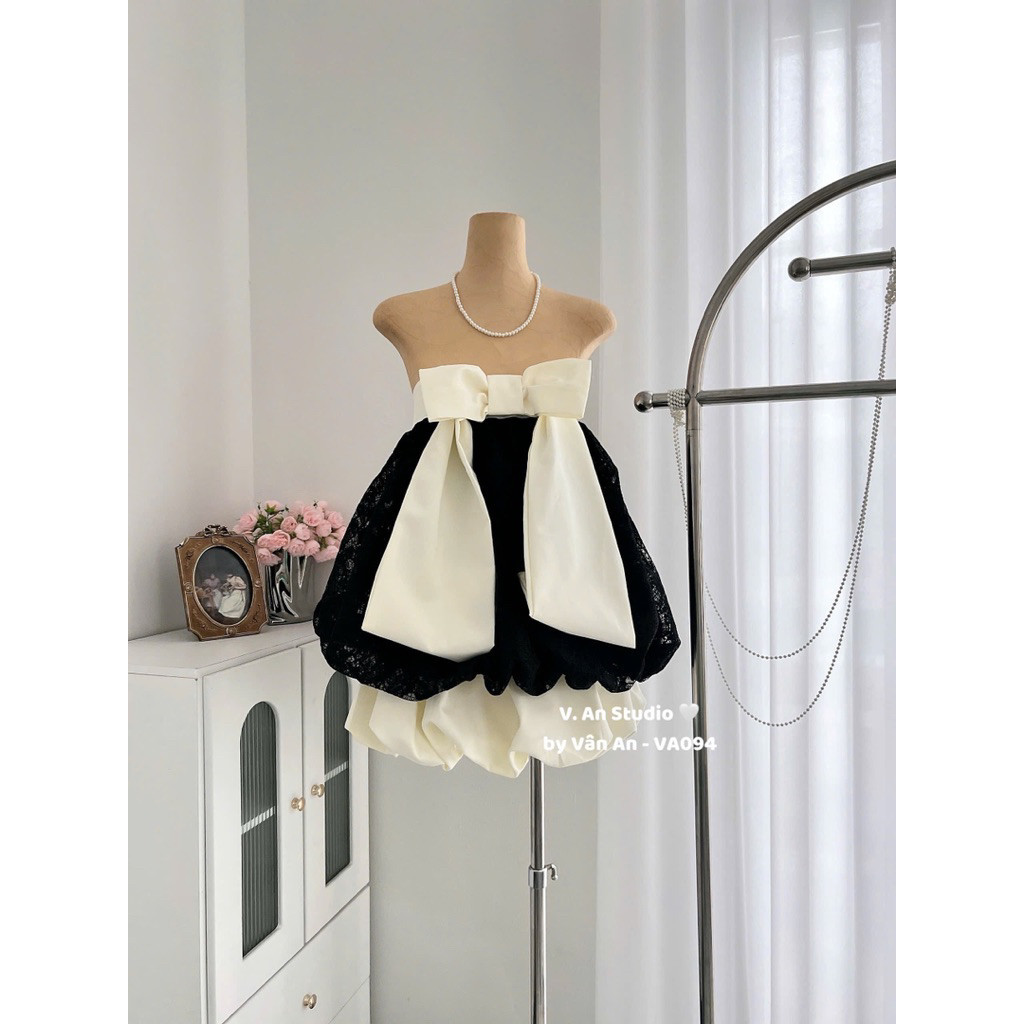 Set áo bí ren nơ ngực BYJOLIE