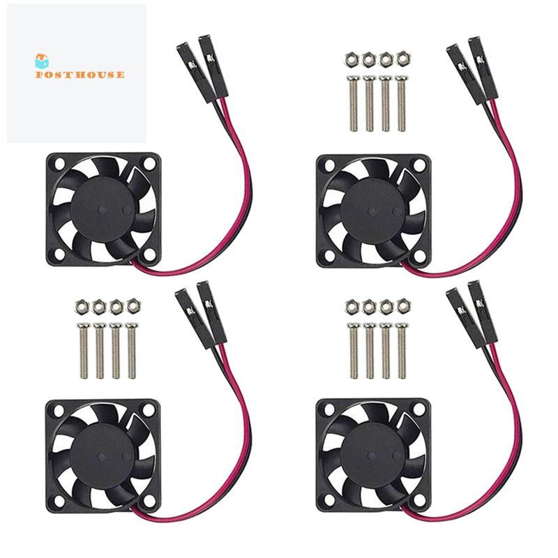 4 Quạt Làm Mát CPU Không Chổi Than Tản Nhiệt Tản Nhiệt 3.3V 5V Cho Raspberry Pi4 Pi3 B +, Pi 3, Pi 2