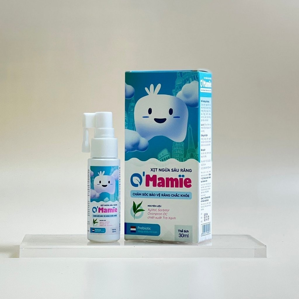 Xịt Chống Sâu Răng O'Mamie Prebiotic – Làm Sạch Mảng Bám, Hỗ Trợ Bảo Vệ Răng