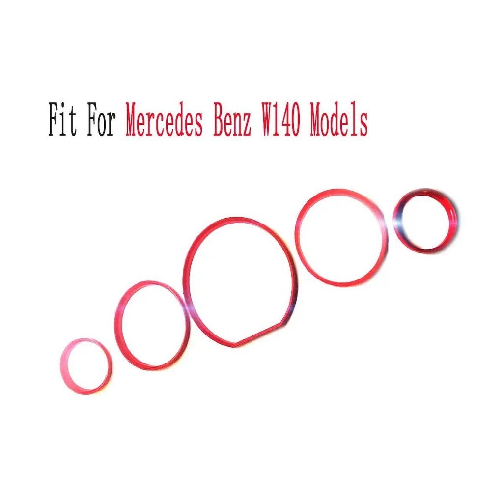Bộ vòng đo bảng điều khiển tạo kiểu màu đỏ cho MERCEDES BENZ W140