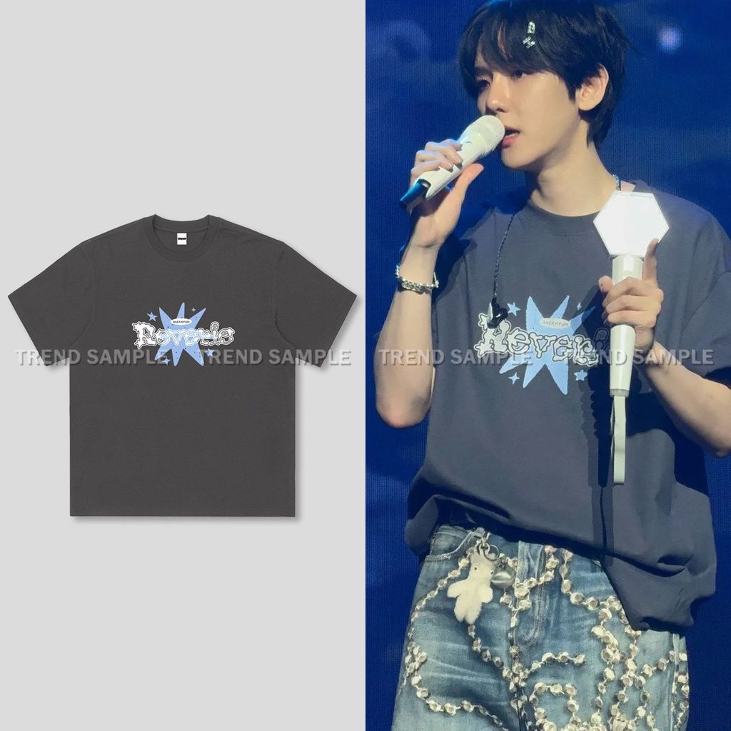 Thiết bị ngoại vi buổi hòa nhạc EXO Byun Baekhyun Reverie với cùng một chiếc áo phông ngắn tay cotto