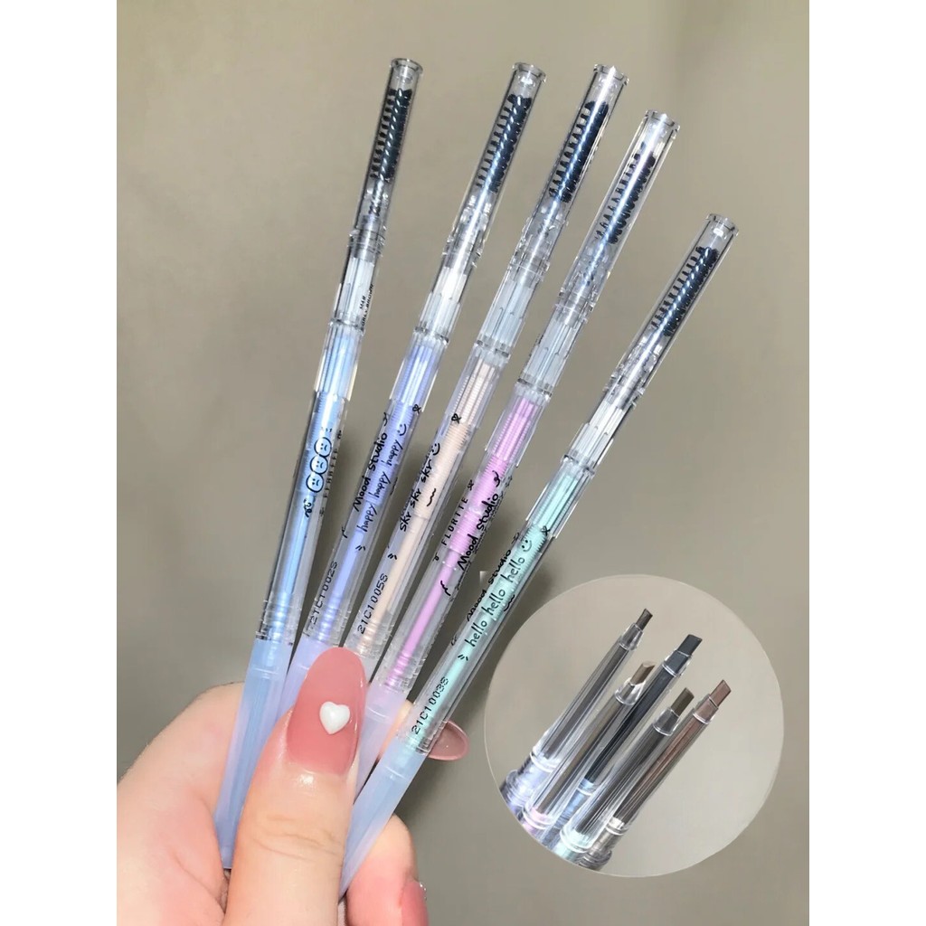 chì kẻ mày kẻ lông mày Hàng sẵn có Flortte Flortte Bút chì kẻ mày hai đầu siêu mịn chống mồ hôi Hoa 