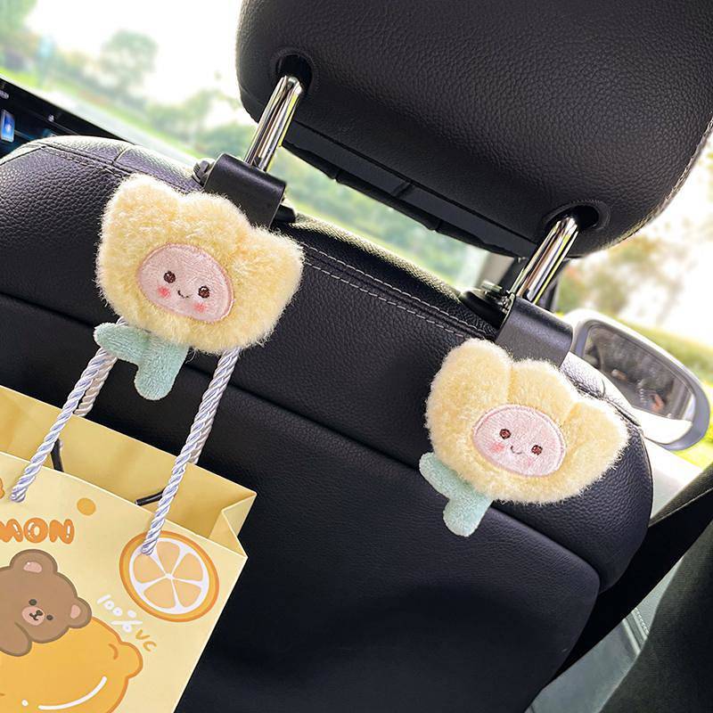 Car Car Hook Cartoon Cute Flowers Car Multifunction Storage Backrest Small Hook PW9Q