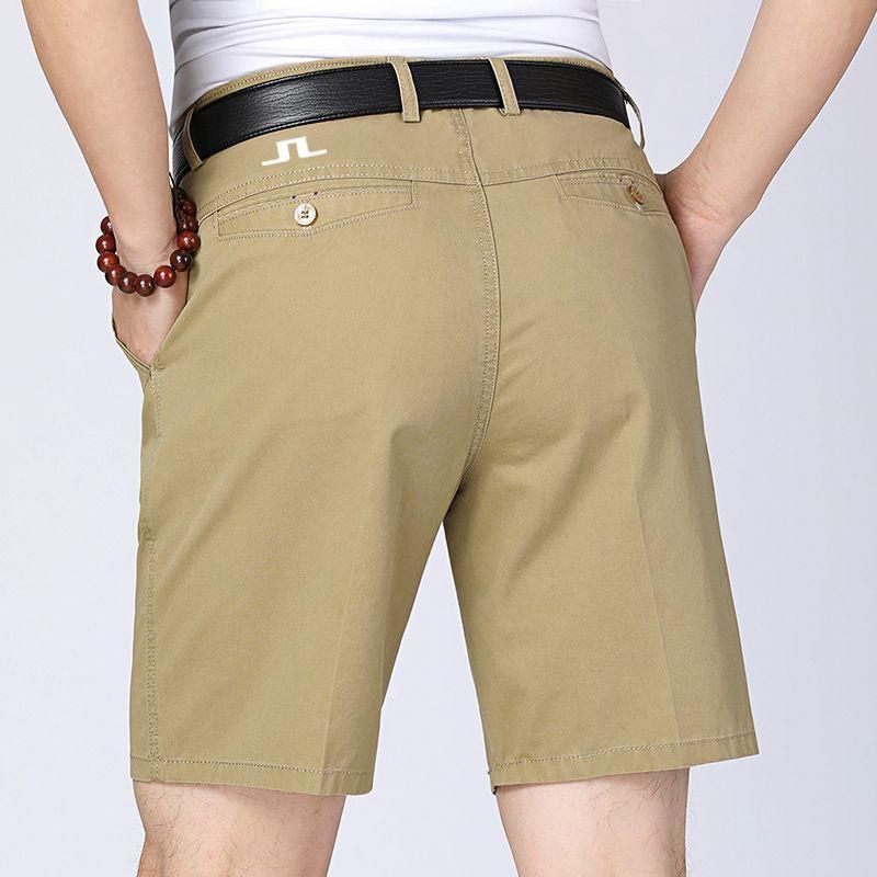 J. J. J. J. Quần Golf LINDEBERG 100% Cotton Quần Short Mùa Hè Mỏng Thẳng Rời Nam