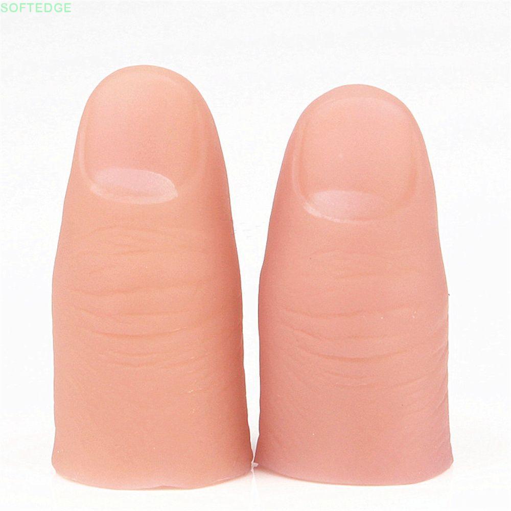 SOFTEDGE6O Ngón Tay Giả Magican Quà Tặng Pháp Sư Phụ Kiện Giả Ngón Tay Cái Đầu Ảo Thuật Lừa Phố Cận 