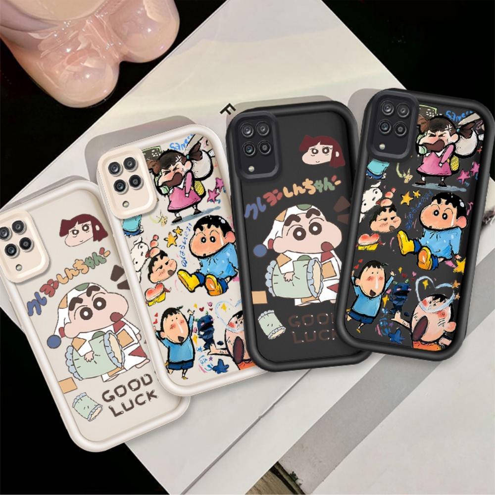 Ốp Điện Thoại Cặp Đôi Cho Samsung Galaxy A12 4G 5G A22 4G Hoạt Hình Dễ Thương Silicon Crayon Shin-ch
