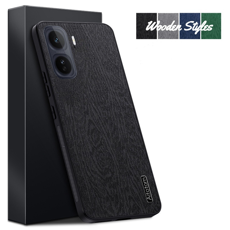 Ốp điện thoại VIVO IQOO NEO 11 Kết cấu gỗ Canvas Hrad Ốp lưng chống sốc VIVO IQOO NEO11