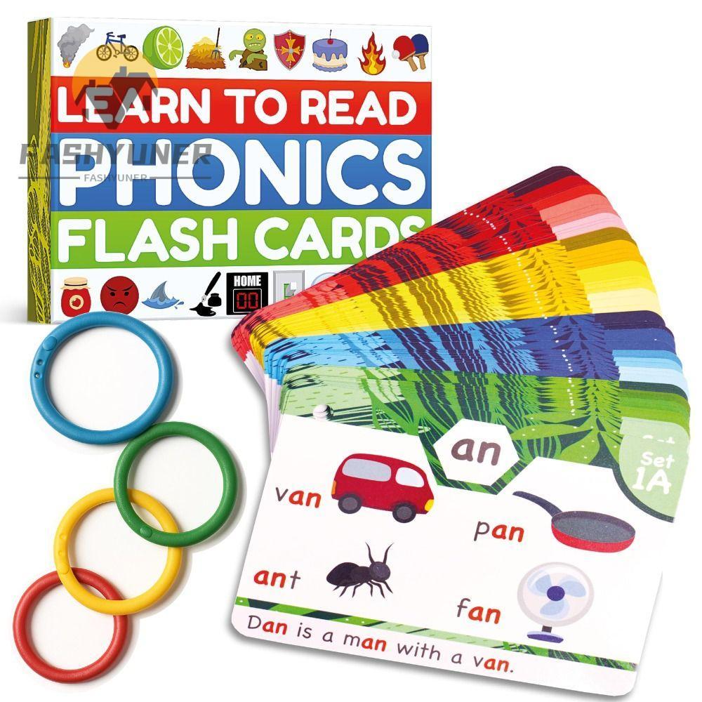 FASHYUNER Thẻ giáo dục trẻ em, Digraphs Phonics Flash Cards Phonics Flash Cards Phonics Flash Cards,