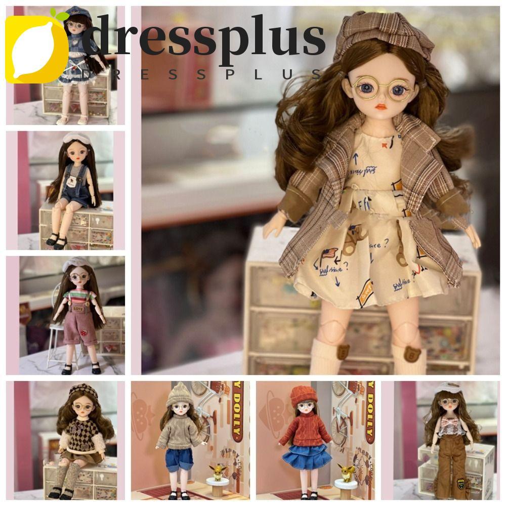 DRESSPLUS Big Eyes Princess BJD Doll, Movable Trang điểm Hàn Quốc Look 30cm Bjd Doll, Trang trí nội 