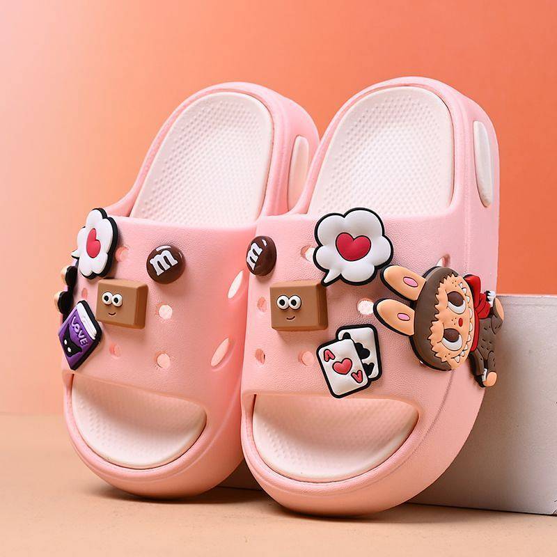 Automobiles Curtain Cloth Children's Slippers Girls Sandals Summer 2025 New Interior Home Non-Slip B