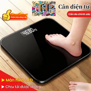 Cân Điện Tử Màn Hình LED Chịu Tải 180kg, Mặt Kính Cường Lực
