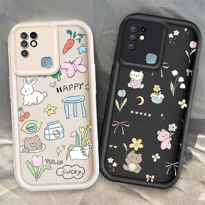 Vỏ Cho Infinix HOT 9Play HOT 10Play HOT 11Play Phim Hoạt Hình Dễ Thương Silicon Thỏ Nơ Chống Sốc