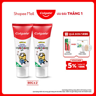  Bộ 2 Kem đánh răng Colgate Minion cho bé hương dâu 80g 