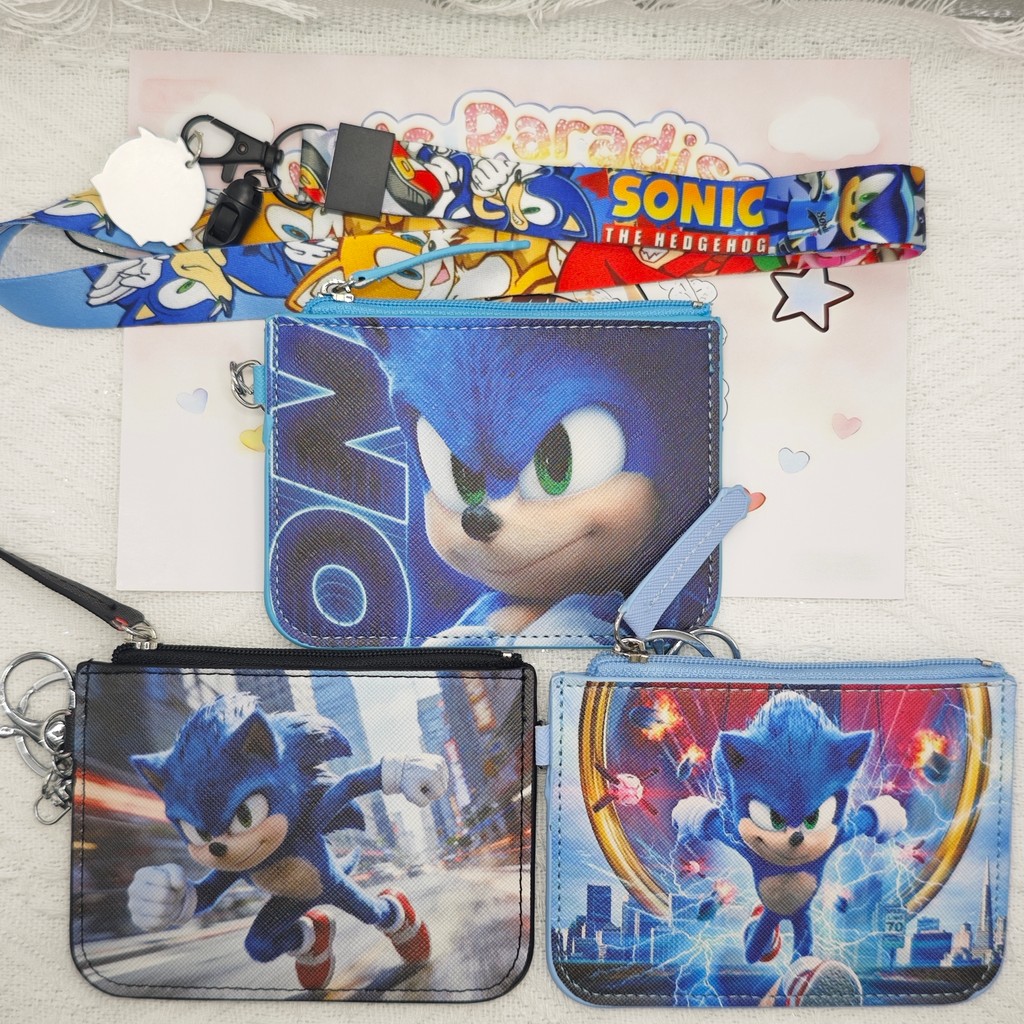 Ví Trẻ Em Sonic Ezlink Đựng Thẻ Có Dây Da Pu Chống Thấm Nước Đa Năng Ví Đựng Tiền Xu Sonic The Hedge