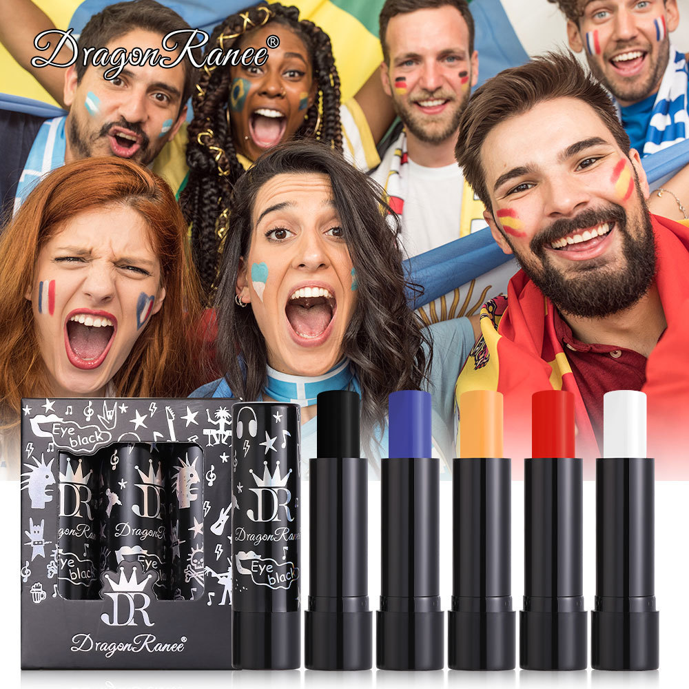 Halloween Matte Matte Lipstick Festival Dark Purple Red Green White Face Black Painted Set