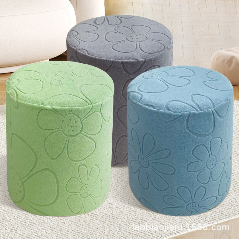 Đơn Giản Futon Pier Bao Dày Có Thể Tháo Rời Có Thể Giặt Đệm Tròn Pier Bao Tròn Ghế Phân Bao Giày Đổi