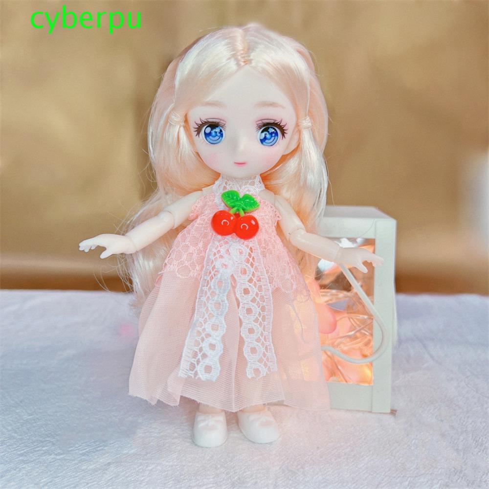 CYBERPULSE 16cm Anime Eyes Đồ chơi Búp bê, Di chuyển được Khớp bóng cơ thể Kawaii Bjd Doll, Dress Up