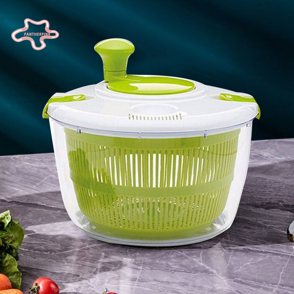 Dung Tích Salad Spinner Salad Dehydrator Salad Spinner 3 / 5l Lưu Vực Thép Không Gỉ Giỏ Lọc Rau Máy 