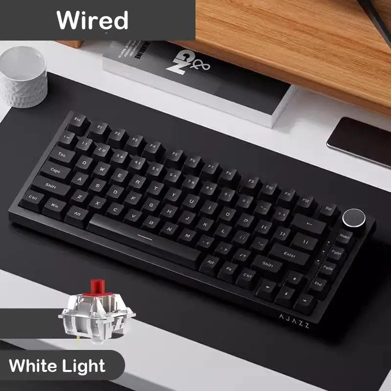 2025 AJAZZ AK820 / AK820Pro Bàn Phím Cơ Màn Hình TFT Núm Đa Năng Bàn Phím Chơi Game Có Dây / 2.4GHz 