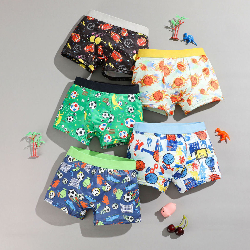 Quần Lót Bé Trai Lụa Sữa Thoải Mái Thoáng Khí Bé Boxer Lớn Kid Hoạt Hình Boxer Bé Trai Bé Trai