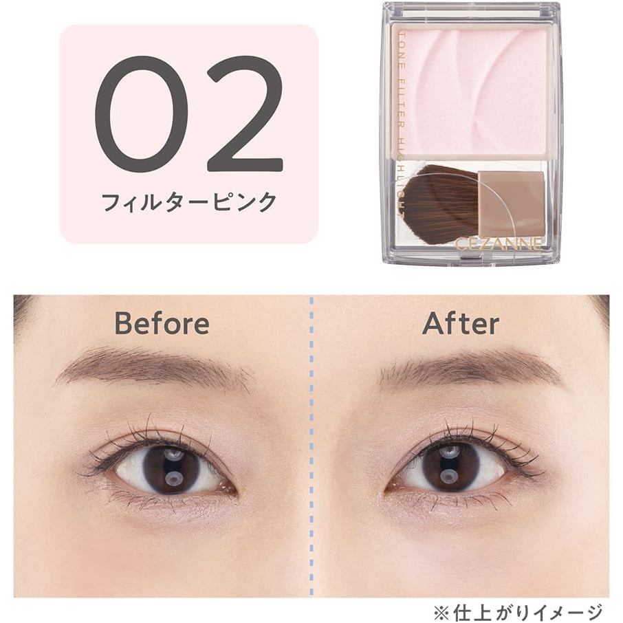 CEZANNE Tone Filter Highlight/01 Filter Beige & 02 Filter Pink/Phan Bam Glow/Co Bru/Nhat Ban | BigBuy360 - bigbuy360.vn