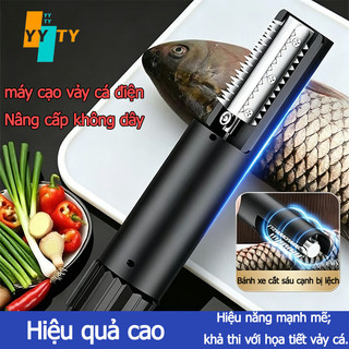 Máy Cạo Vảy Cá Cầm Tay điện, Chống Nước, Tự động Tẩy Vảy Cá , Sạc USB không dây, đa chức năng dùng trong nhà bếp.