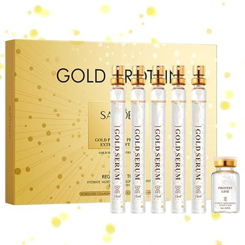 Bộ nâng sợi protein lụa, Serum Collagen với tinh chất lụa và vàng Nano hòa tan, chỉ Collagen thấm hú