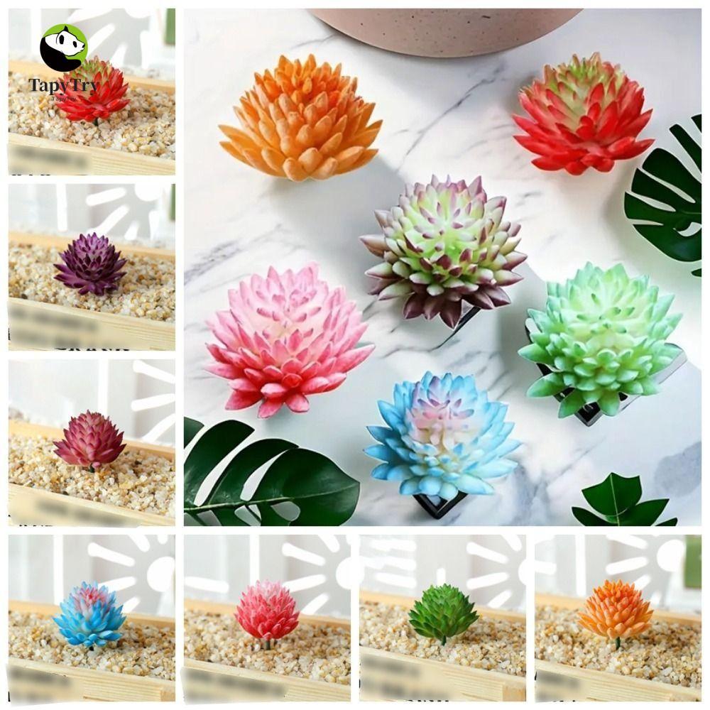 ALISON 2 Cây Đổ Xô Mọng Nước Giả, Cây mọng Nước Nhân Tạo Mini DIY, Đạo Cụ Ảnh Nhựa Handmade Thực Tế 