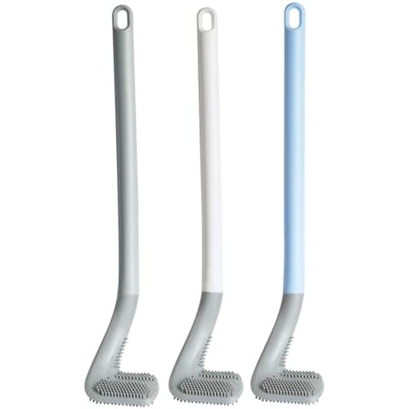 3 Pack Golf Toilet Brush, Flexible Long Handled Toilet Cleaning Brush, 360° No Dead Space Deep Toile