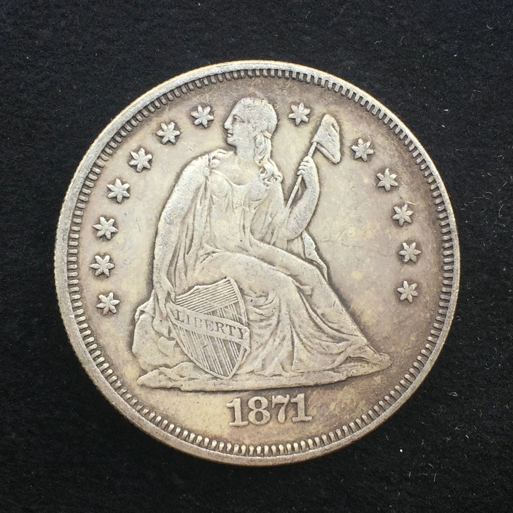 Hoa Kỳ 1871 Tượng Nữ Thần Tự Do Đô La Bạc Dayang Đồng Xu Cổ Từ Tính Mạnh Đảo Ngược 39.8mm 26.8g