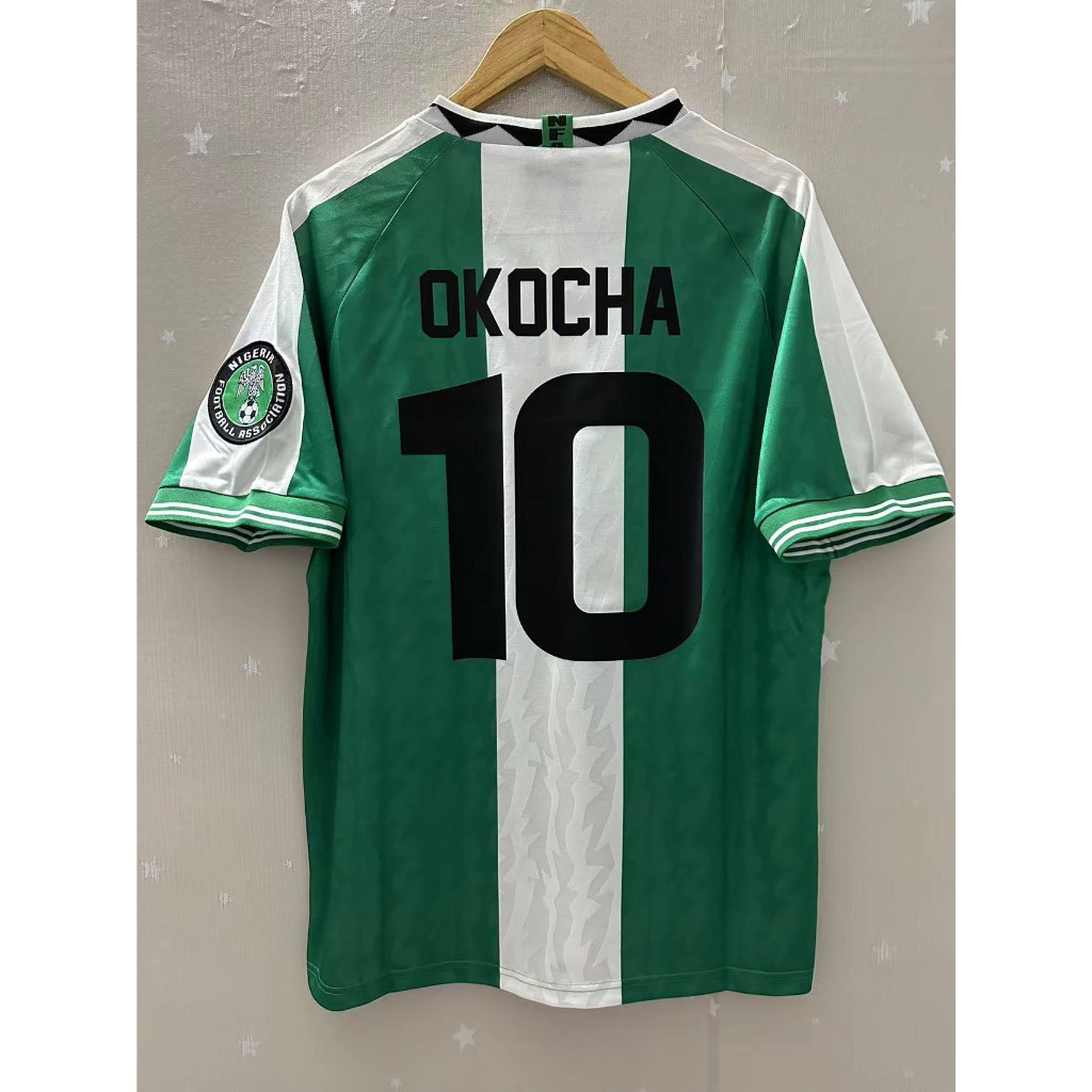 S-XXL 1996 Nigeria OKOCHA Chất Lượng Hàng Đầu Nhà Retro Áo Bóng Đá Tùy Chỉnh Áo Thun