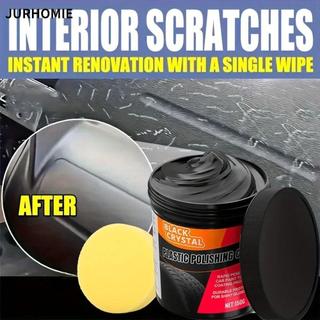 JURHOMIE 1 Bộ Dụng cụ phục hồi viền nhựa, Miếng dán sửa chữa cao su màu đen nâng cao Nano, Sửa chữa nội thất 150g Bộ phục hồi trầy xước mờ cho bảng điều khiển cản xe bằng nhựa