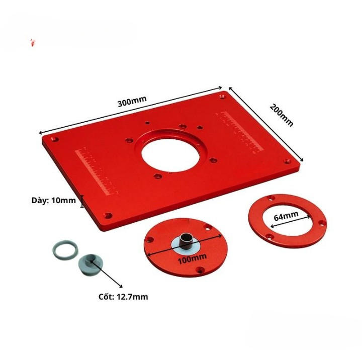 Mặt bàn máy phay đỏ cốt 12ly7 CAO CẤP