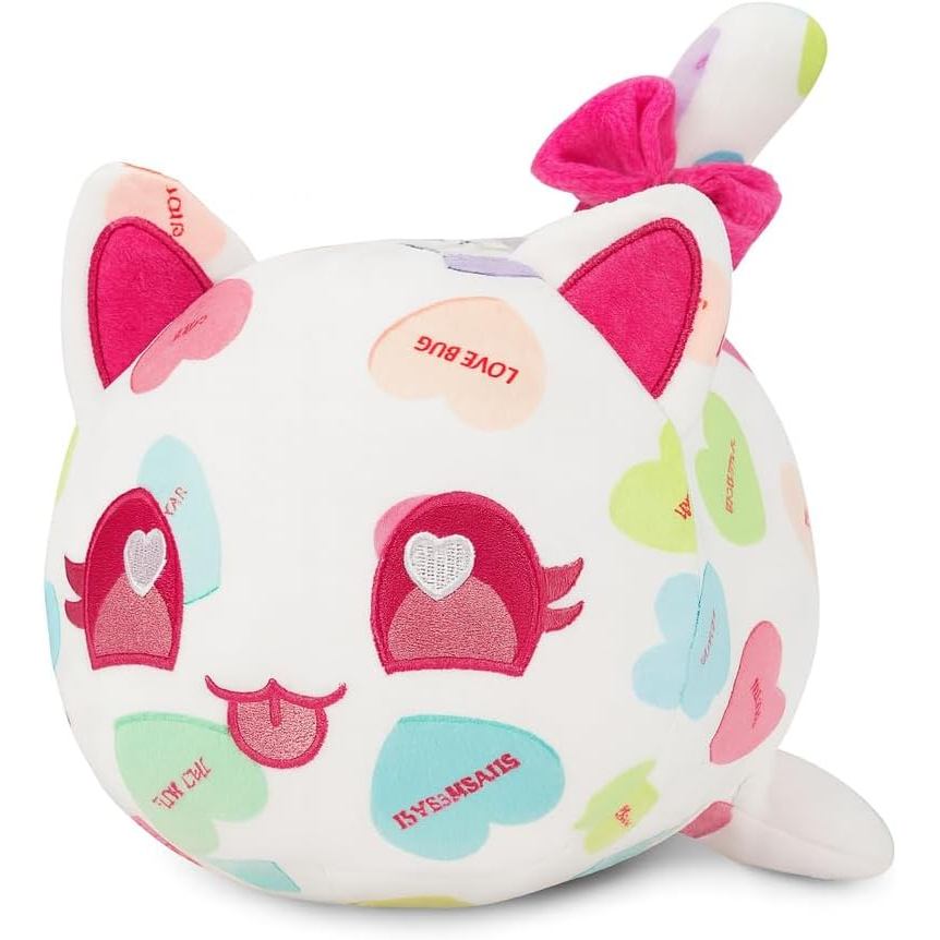 KOWSI Candy Hearts Mèo Đồ Chơi Sang Trọng Hộp Mù Thêu Polyester Sang Trọng Gối-Cute Popular Cat Plus