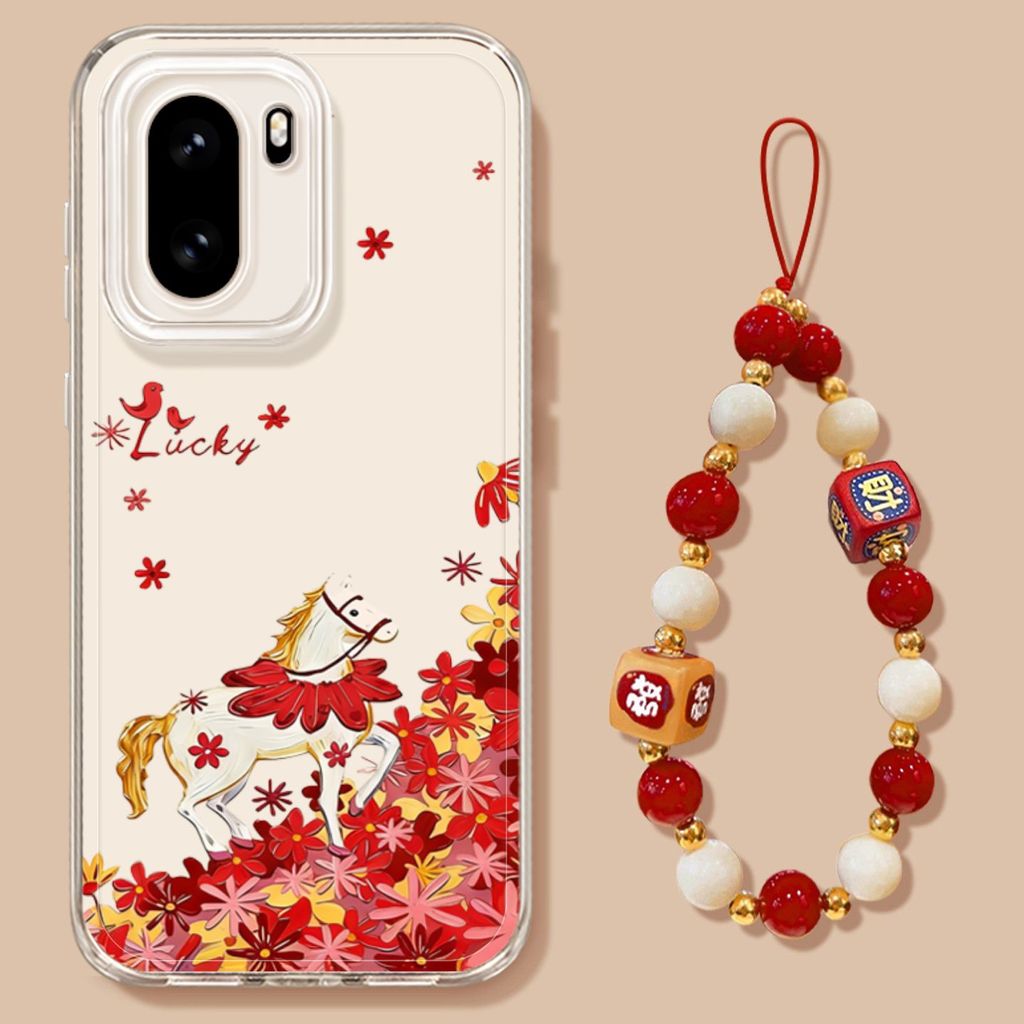 Lucky Flower Horse Thích hợp OnePlus ace6 Vỏ điện thoại Phong cách mới 1Plus ace5 Phiên bản đua xe T