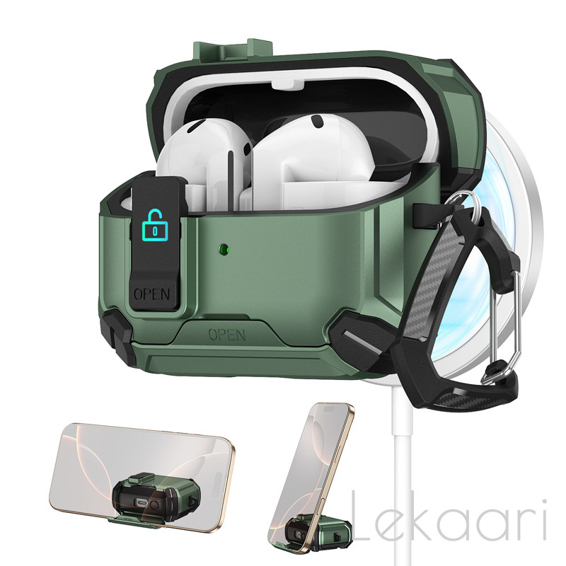 Ốp Từ Tính Cho Samsung Galaxy Buds 3 FE Bud3 Pro Vỏ Bảo Vệ Cứng Giá Đỡ Điện Thoại Vỏ Chống Sốc