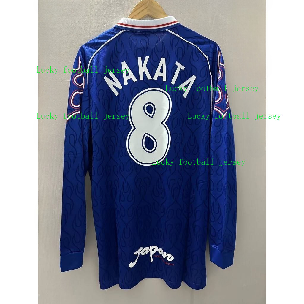 Áo bóng đá retro Nakata 1998 Nhật Bản, thiết kế dài tay