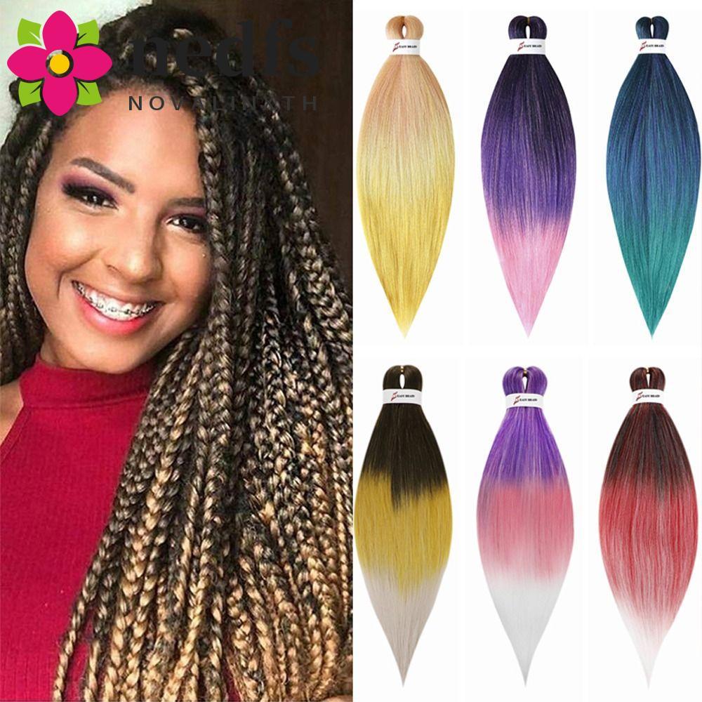 NEDFS Jumbo Braid Hair, Corlorful Tổng hợp Ombre Braiding Hair, 26Inch Hairstyle Hair Braids DIY Jum