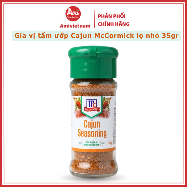 Gia Vị Tẩm Ướp Cajun Mccormick Lọ 35g - Gia Vị Tẩm Ướp Hỗn Hợp Cajun Mccormick