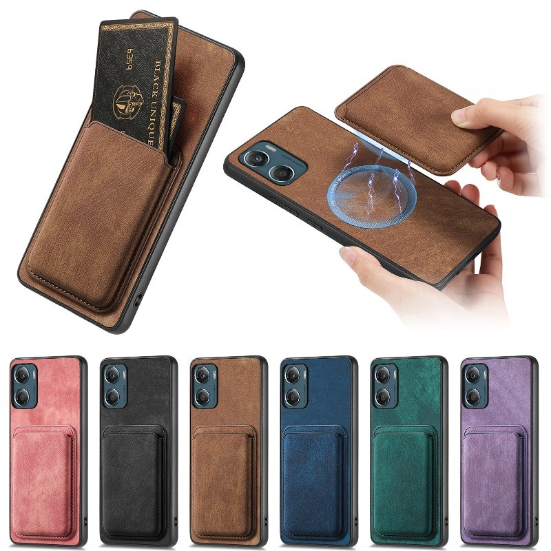 Bao Da Cho Motorola Moto G06 Power Chống Sốc Từ Ví Thẻ Bảo Vệ Bỏ Túi Cho Moto G06 4G