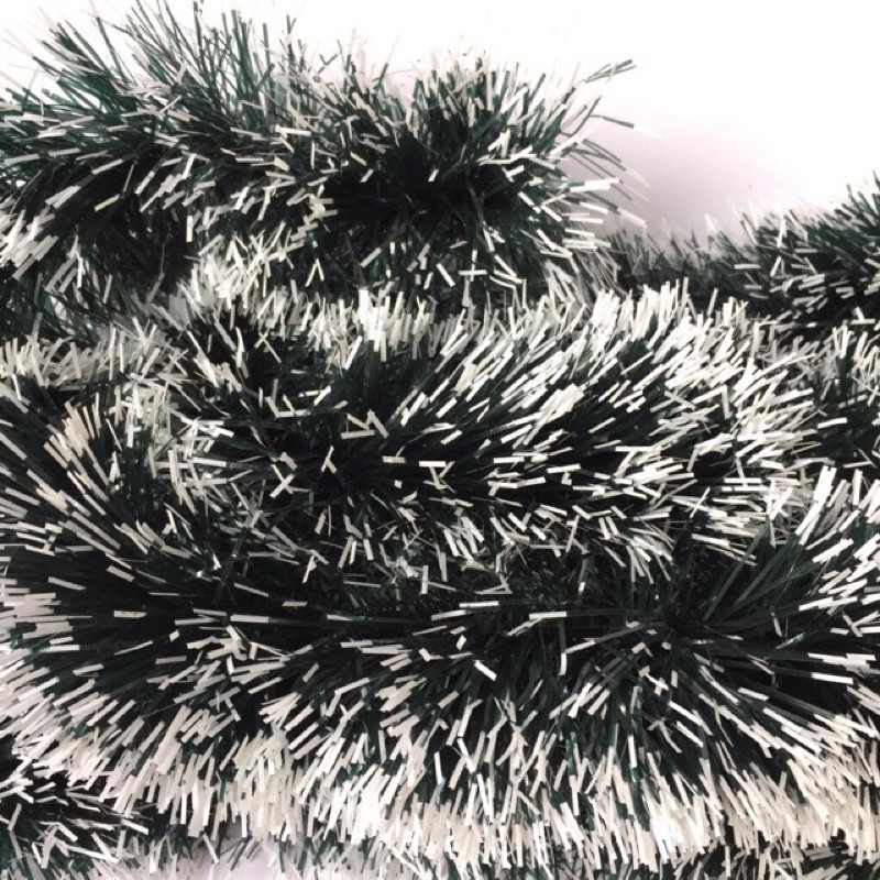 Combo 10 Dây Kim Tuyến Đuôi Chồn Xanh Dài 2m9Cm Trang Trí Noel Giáng Sinh Tết 2026