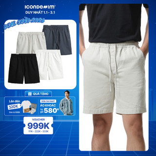  Quần Short Kaki Nam Lưng Thun ICONDENIM Fabric Thoáng Mát Trẻ Trung QSID0137 