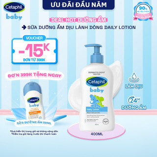  Sữa dưỡng ẩm dịu lành cho bé CETAPHIL BABY DAILY LOTION DAILY 400ML 